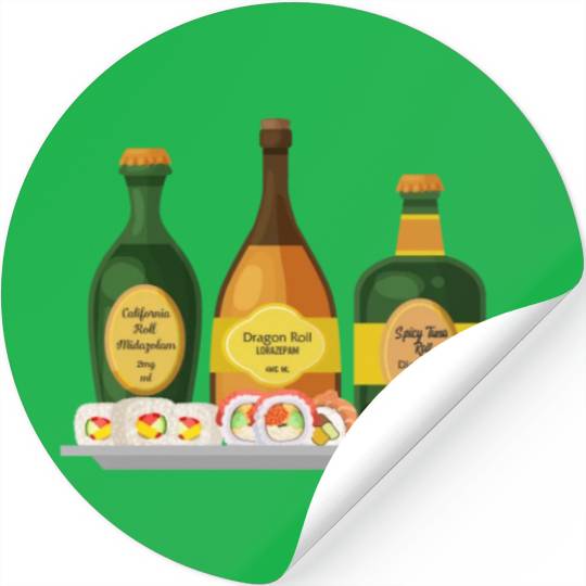 Nurse Stickers, Dragon Spicy Tuna California Roll