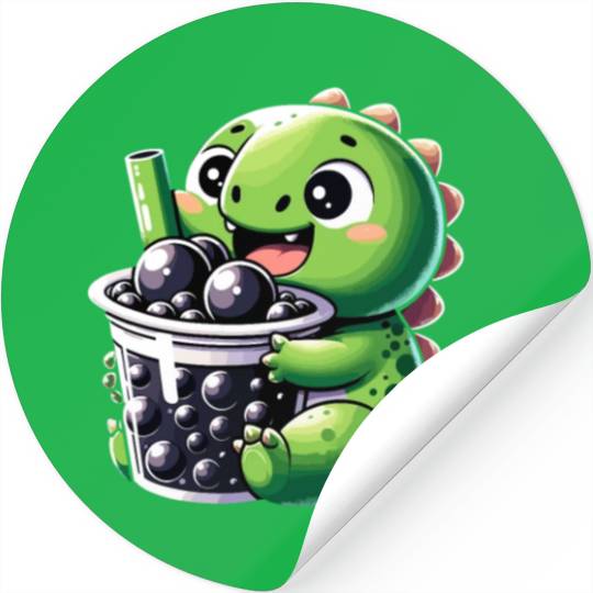 Boba Tea Dragon Kawaii Stickers
