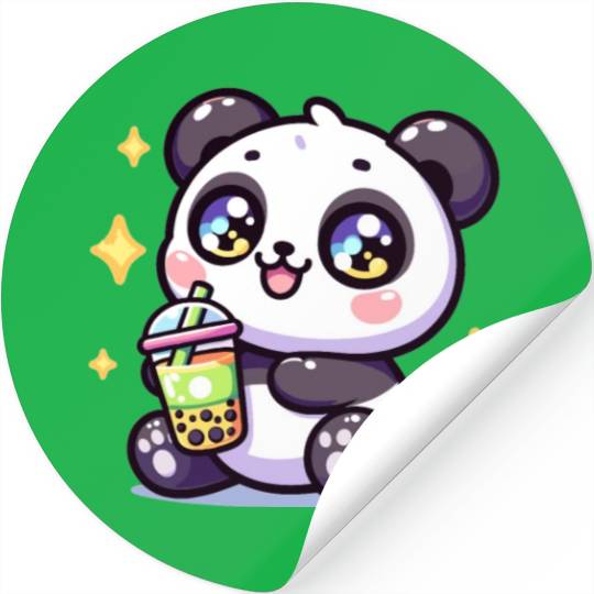 Panda Bubble Tea Boba Kawaii Stickers