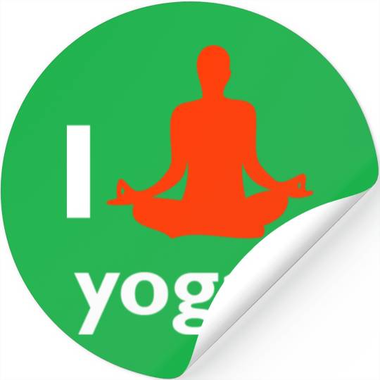 I love yoga Stickers