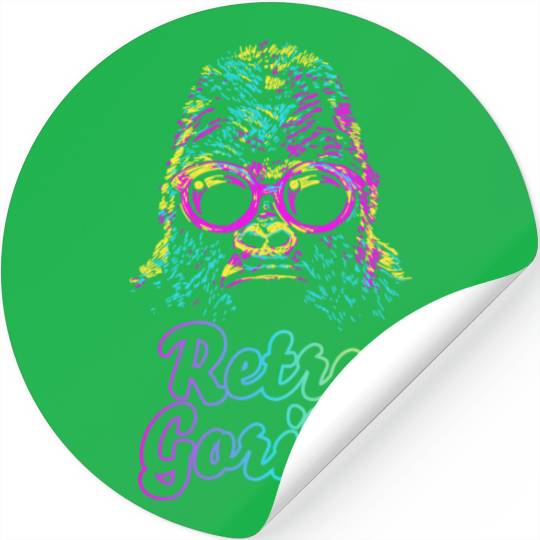 Retro Gorilla Stickers