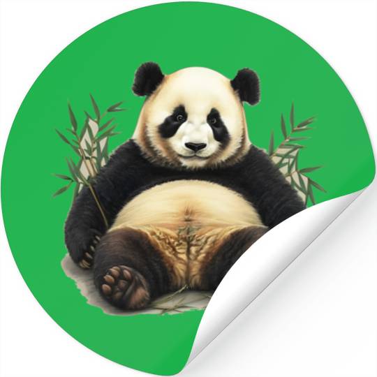 Panda Chilling Stickers
