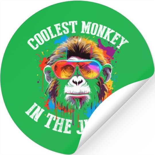 Coolest Monkey In The Jungle Stickers