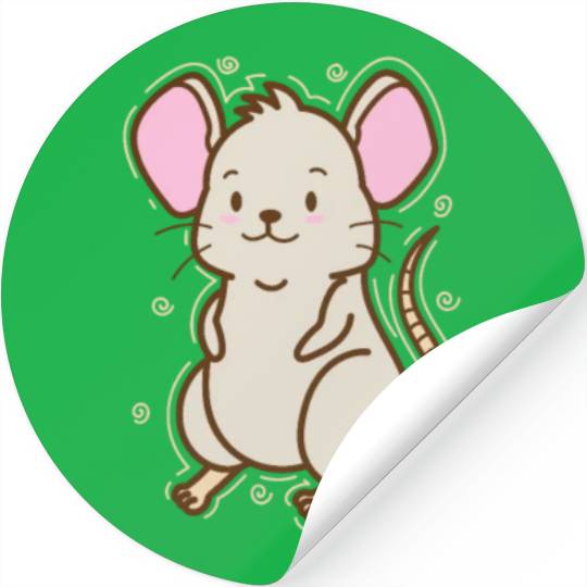 Mouse Nature Cheese Pet Stickers