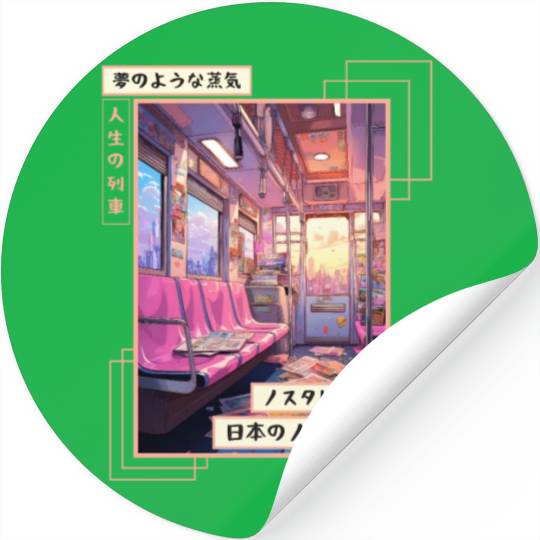 Japanese Aesthetic Subway Streetwear Vaporwave Ret Stickers