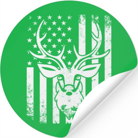 American Flag Deer Whisperer Stickers