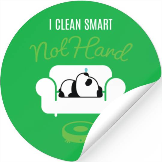 Panda Bear Panda I Clean Smart Stickers