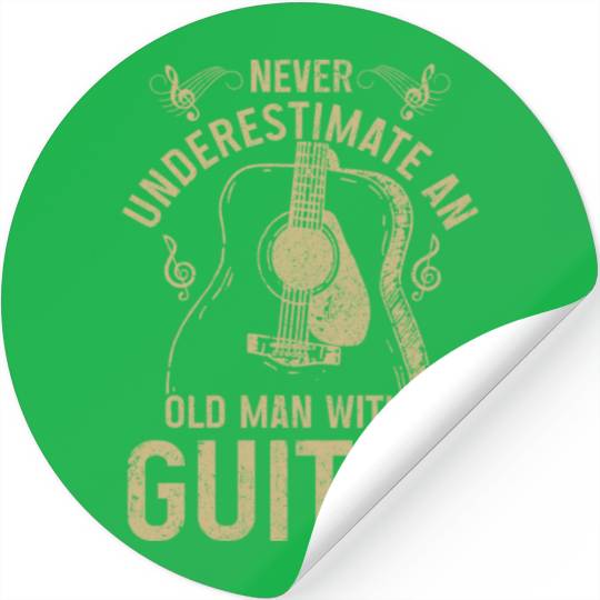 Guitar Player Gift Vintage Guitarist Stickers