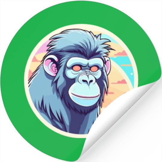 Ape Monkey Illustration Stickers