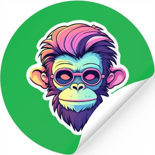 Ape Monkey Illustration Stickers
