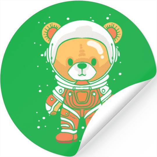 Teddy Bear Astronaut Childish or Child Like Gift Stickers