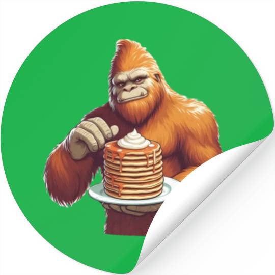 Proud Bigfoot with Pancake Tower Stickers