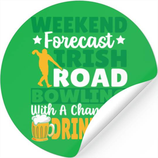 Weekend Forecast Irish Road Bowling Stickers