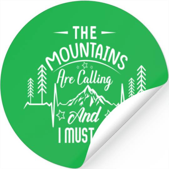 The Mountains are Calling | Hiking | Wanderlust Stickers