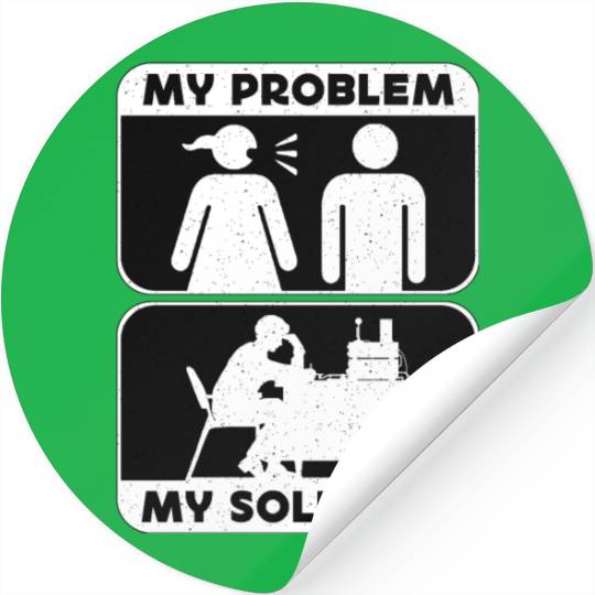 Ham Radio Operator My Problem My Pictogram Dad Mom Stickers