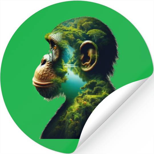 Nature in Chimpanzee Body Stickers