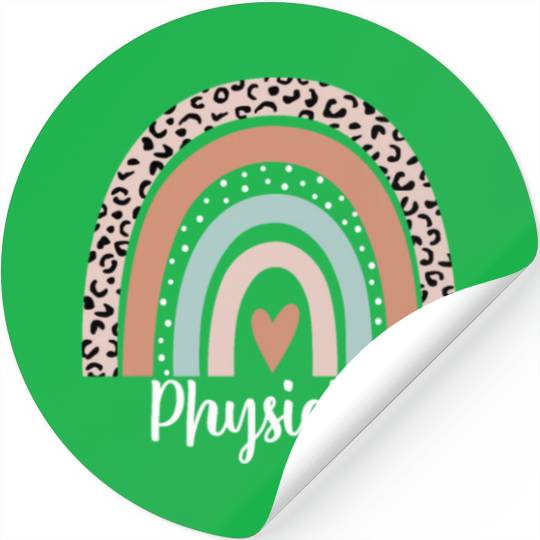 Physicist Rainbow Leopard Funny Physicist Stickers