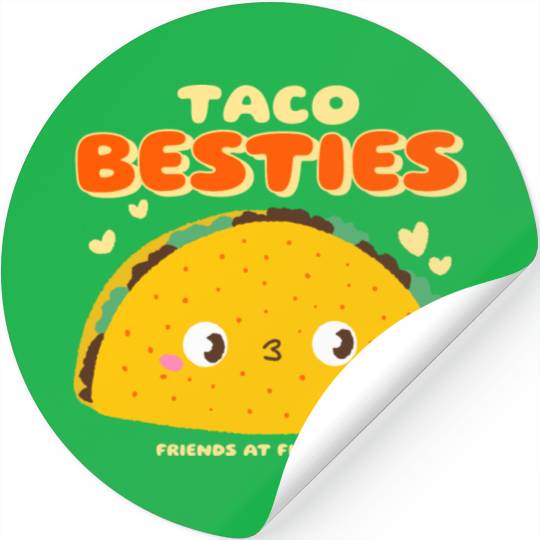 Cute "Taco Besties" Graphic Stickers