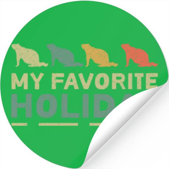 My Favorite Holiday Groundhog Day Stickers