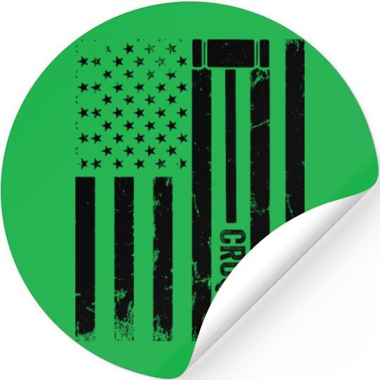 Croquet US Flag Croquet Player Stickers