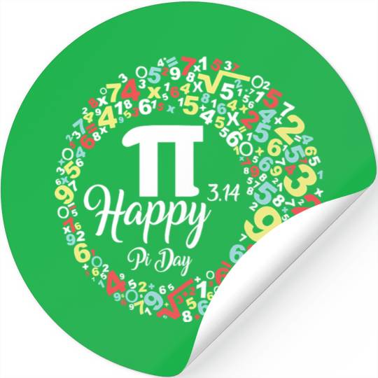 happy pi day Lovers Pi Day Number Symbol Math Stickers