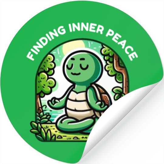 Finding Inner Peace: Turtle Meditation Journey Stickers
