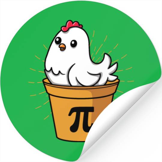 Chicken Pot Pie Funny Pi Day Math Equations Stickers