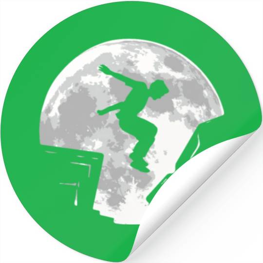 Parkour Free Running Moon Stickers