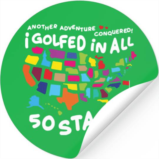 I Golfed in all 50 States USA Map Golf Bucket List Stickers