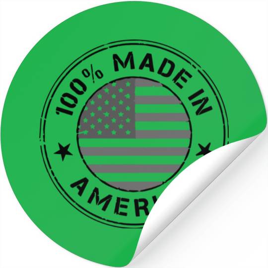 USA Made in America flag Stickers