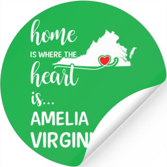 Amelia County Virginia Is Where My Heart Is Gift Stickers