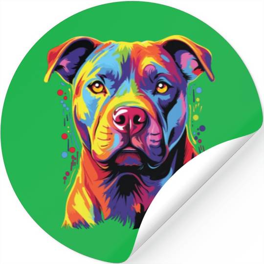 Watercolor Colorful Staffordshire Stickers
