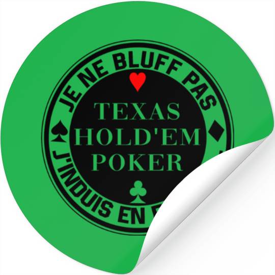 Poker player Texas Hold'em gift Stickers