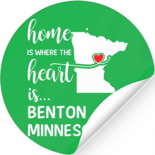Benton County Minnesota Is Where My Heart Is Gift Stickers