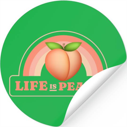 Funny "Life is Peachy" Graphic Stickers
