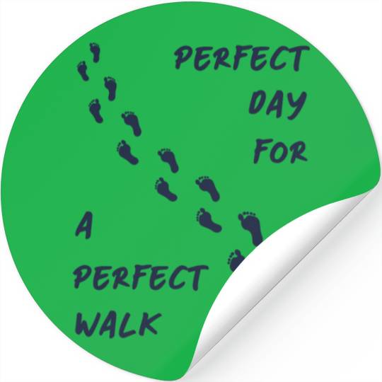 Perfect day perfect walk 2 - Navy Blue Stickers