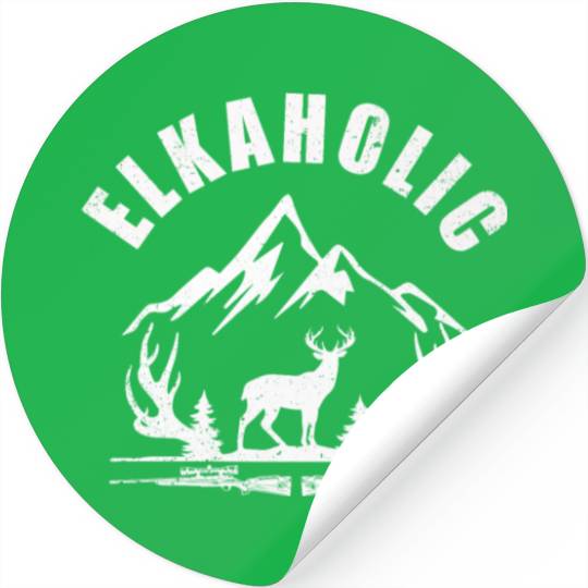 Elk Hunting Elkaholic Hunters Stickers