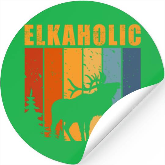 Elk Hunting Elkaholic Hunters Stickers