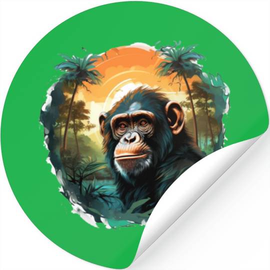 Happy monkey Stickers