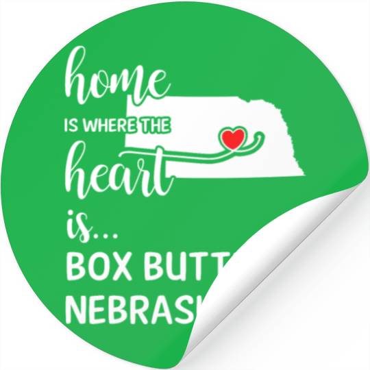 Box Butte County Nebraska Is Where My Heart Is Stickers