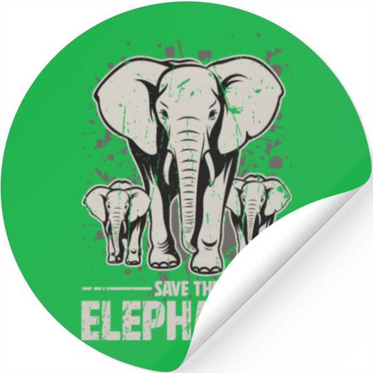 Save the Elephants - Elephant Stickers