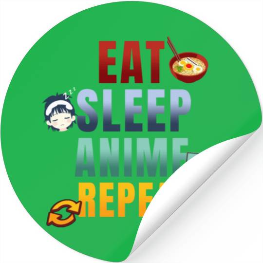 Eat Sleep Anime Repeat Cute Manga Animes Stickers