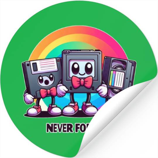 Never Forget for Vintage Technology Enthusiasts Stickers