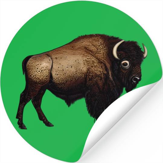 Bison art design majesty of nature buffalo Stickers