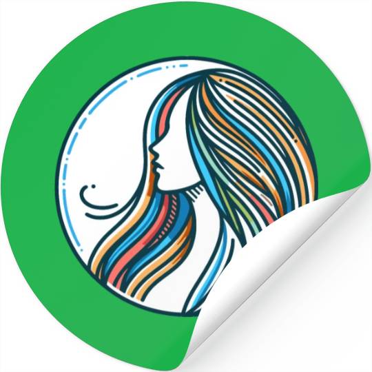 Woman, Spectrum of Serenity Stickers