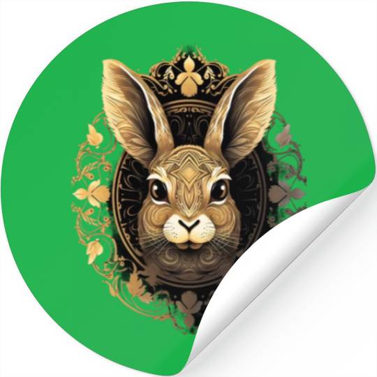 Easter Bunny Rabbit Mandala Arts Easter Day Stickers
