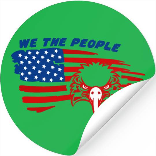American Flag Eagle Stickers