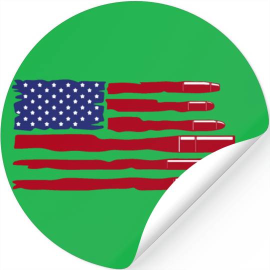 The Gun USA Flag Stickers