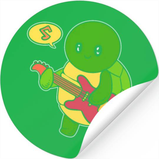 Turtle Guitarist Country Singer Gift Stickers