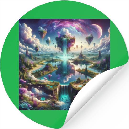 Fantasy Skylands: Surreal Landscape Stickers